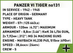 Cobi 2588 II WW PzKpfw VI Tiger I no 131, 1:28, 1270 k