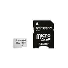 Transcend Paměťová karta 300S microSDHC 16GB UHS-I U1 (95R/10W) + adapter