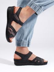 Amiatex Dámske sandále 108997 + Nadkolienky Gatta Calzino Strech, čierne, 35