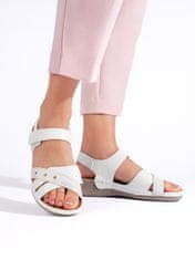 Amiatex Dámske sandále 109025 + Nadkolienky Gatta Calzino Strech, biele, 36