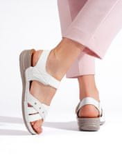 Amiatex Dámske sandále 109025 + Nadkolienky Gatta Calzino Strech, biele, 36