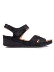 Amiatex Dámske sandále 109026 + Nadkolienky Gatta Calzino Strech, čierne, 38
