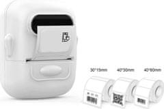 Immax digitální bluetooth SMART tiskárna štítků/ rozlišení tisku 203 dpi/ USB-C + samolepící etikety DTS02 + DTS04