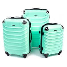 Rogal Zelená sada 3 plastových kufrov "Premium" - veľ. M, L, XL