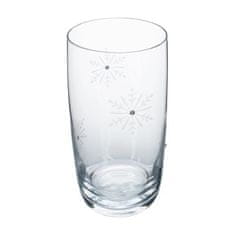 KONDELA SNOWFLAKE DRINK poháre na vodu s kryštálmi 4 x 460 ml