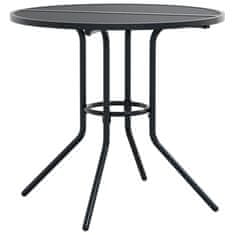 Petromila vidaXL Stôl na terasu okrúhly antracitový Ø80x72,5 cm práškovaná oceľ