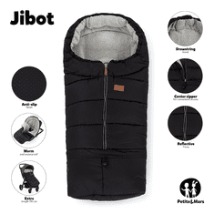 Petite&Mars Fusak nastaviteľný 3v1 Jibot Charcoal Grey