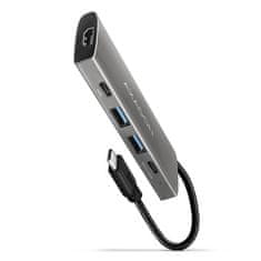 AXAGON HMC-5G2, USB 10Gbps húb, porty 2x USB-A, 2x USB-C, HDMI 4k/60, PD 100W, kábel USB-C 13cm