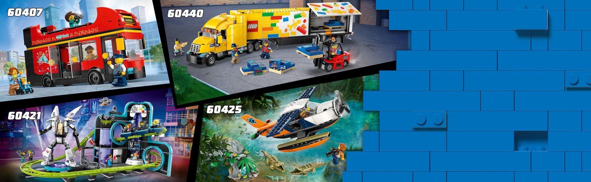 LEGO City 60408 Kamión na prepravu áut so športiakmi