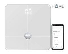 iGET HOME BODY B18 White - múdra váha, aplikácia Android/iOS, Bluetooth, meria 18 parametrov