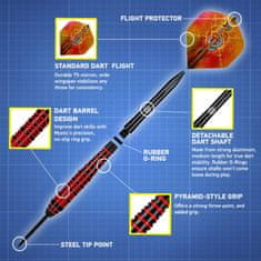 Shot Šípky Steel Value Range - Mystic - Red Plated Brass - 23g