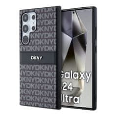 DKNY Zadný kryt PC/TPU Repeat Pattern Tonal Stripe pre Samsung S24 Ultra Black