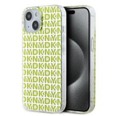 DKNY Zadný kryt PC/TPU Repeat Pattern pre iPhone 15 Yellow