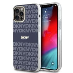 DKNY Zadný kryt PC/TPU Repeat Pattern Tonal Stripe Magsafe pre iPhone 12/12 Pro Blue