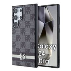 DKNY Zadný kryt PU Leather Checkered Pattern and Stripe pre Samsung Galaxy S24 Ultra Black