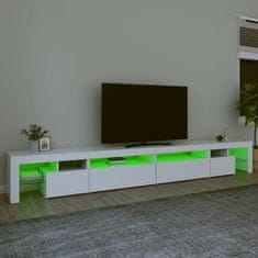 Vidaxl TV skrinka s LED svetlami biela 290x36,5x40 cm