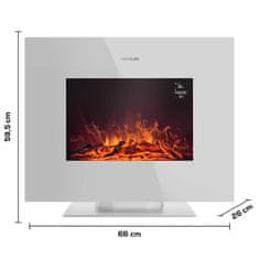 Cecotec Krb , 5832, ReadyWarm 2700 Design Flames White, elektrický, 26", 2 programy, 2 LED svetlá, diaľkový ovládač, 1000/2000 W