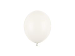 PartyDeco Balóny biele pastelové 12cm 100ks
