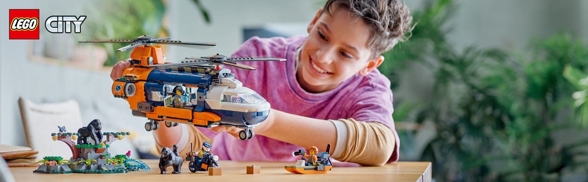 LEGO City 60437 Helikoptéra na prieskum džungle v základnom tábore