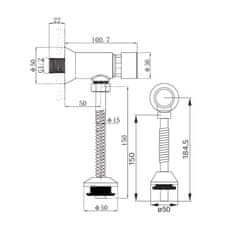 Mereo &quot;Pisoárová sada s tlačným ventilom 1/2&quot;&quot; x 1/2&quot;&quot;&quot; CBT803S - Mereo