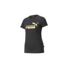 Puma Tričko čierna L Ess Metallic Logo Tee