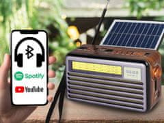 LTC RETRO rádio FM LIWA so solárnym panelom