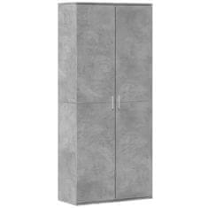 Petromila vidaXL Vysoká skrinka betónovo sivá 80x35x180 cm kompozitné drevo