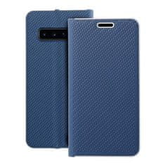 FORCELL Puzdro / obal pre Samsung Galaxy S10 modré - kniha Forcell LUNA Carbon