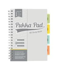Pukka Pad Špirálový zošit "Study Book", šedá, B5, linajkový, 100 listov, 9824-STU