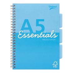 Pukka Pad Špirálový zošit "Unipad Essentials Project Book", mix vzorov, A5, linajkový, 100 listov, ESS-PROBA5AST