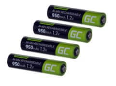 shumee ZELENÉ ČLÁNKY BATÉRIE 4X AAA R3 950MAH