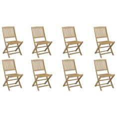 Petromila vidaXL Skladacie záhradné stoličky 8 ks 48,5x57x90 cm akáciový masív