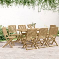 Petromila vidaXL Skladacie záhradné stoličky 8 ks 48,5x57x90 cm akáciový masív