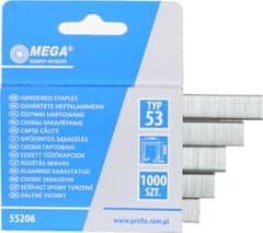 MEGA 55206 Tvrdené sponky na čalúnenie typ 53, L: 6mm, Mega