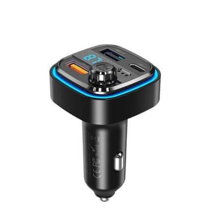 XO Bluetooth FM transmiter BCC02 s nabíječkou 15W černý (GSM106969)