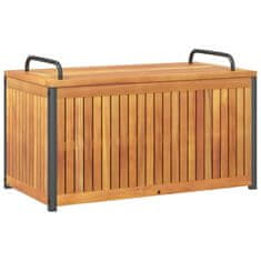 Vidaxl Vonkajší box na vankúše 85x45x45/53 cm masívna akácia a oceľ