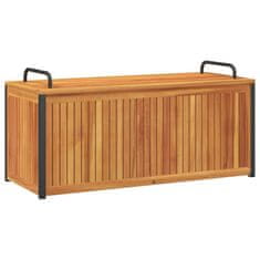 Vidaxl Vonkajší box na vankúše 110x45x42/53 cm masívna akácia a oceľ