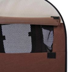 PAWHUT Dog Crate Skladací Pes Carrier & Pet Batoh S Vankúšom Waterproof Oxford Fabric Coffee 