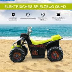 HOMCOM Elektrická Štvorkolka Pre Deti Mini Atv Detské Auto, Elektrické Vozidlo Pre Deti 18-36 Mesiacov, Žltá 