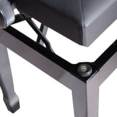 HOMCOM HOMCOM klavírna lavica úložný priestor stolička na líčenie výškovo nastaviteľná 54,5x33x48-58cm | 