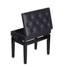 HOMCOM HOMCOM klavírna lavica úložný priestor stolička na líčenie výškovo nastaviteľná 54,5x33x48-58cm | 