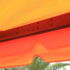 OUTSUNNY Záhradný Altánok Altánok Záhradný Stan Markízový Párty Stan So 4 X Bočnými Stenami Odolný Proti Poveternostným Vplyvom Hliník Polyester Oranžový 3,9 X 2,9 X 2,7 M 
