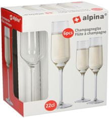 POHÁRA NA ŠAMPANSKÉ ALPINA 220ML 6KS