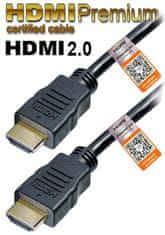 Transmedia HDMI kábel Premium 2.0 o dĺžke 3 m