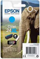 Epson Singlepack Cyan 24XL Claria Photo HD Ink