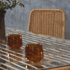 Lectus Záhradný stôl Shila so sklenenou doskou