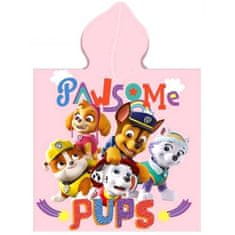 SETINO Dievčenské plážové pončo - osuška s kapucňou Paw Patrol - Rainbow