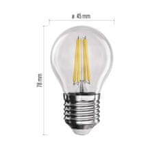 EMOS LED žiarovka Filament Mini Globe / E27 / 6 W (60 W) / 810 lm / neutrálna biela