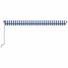 Vidaxl Ručne zaťahovacia markíza s LED 500x350 cm modrá a biela
