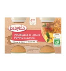 Babybio 2x Mirabelky jablko 130 g